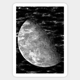 Super Close-Up Moon With Detailed Craters. For Moon Lovers. Sticker